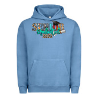 Pigment Pebble Blue senior graduated 2023 Urban Hoodie - NancyCooperArtShop