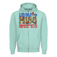 Seafoam Little miss America Zipper Hoodie - Neo Western