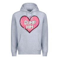 Heather Grey dump him valentines day Premium Hoodie - MaliasSmallBusiness