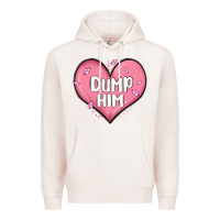 Pale Pink dump him valentines day Premium Hoodie - MaliasSmallBusiness