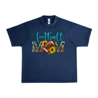 Navy western leopard camouflage sunflowers  glitter mom football Urban Heavy Tee - Artiststas