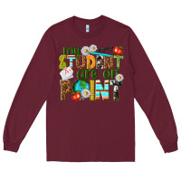 Burgundy my student are on point Long Sleeve Tee - texasbilliewilder