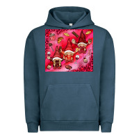 Pigment Midnight Navy gnomies with food Urban Hoodie - NancyCooperArtShop