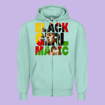 Black Girl Magic Juneteenth Zipper Hoodie Designed By Hra Design Shop