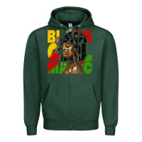 Sports Green black girl magic juneteenth Zipper Hoodie - HRA Design Shop
