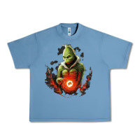 Pebble Blue Grinch Urban Heavy Tee - Unal Design