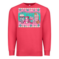 Cardinal pink christmas coffee Premium Sweatshirt - Jasminsmagicworld