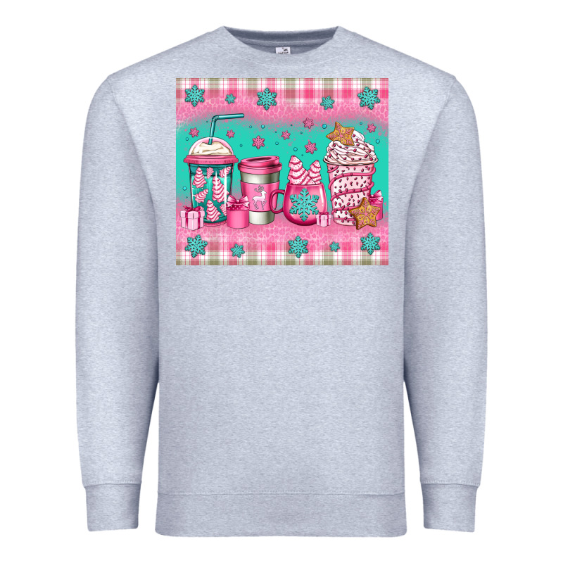 Pink Christmas Coffee Premium Sweatshirt by Jasminsmagicworld | Teevron