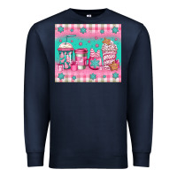 Navy pink christmas coffee Premium Sweatshirt - Jasminsmagicworld