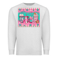 Oatmeal Heather pink christmas coffee Premium Sweatshirt - Jasminsmagicworld