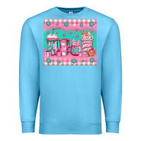 Ocean Blue pink christmas coffee Premium Sweatshirt - Jasminsmagicworld