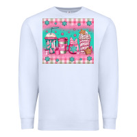 White pink christmas coffee Premium Sweatshirt - Jasminsmagicworld