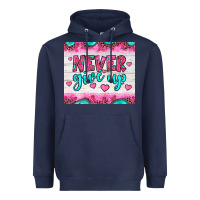 Navy never give up Heavyweight Hoodie - JahusDesignShop