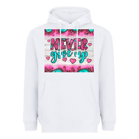 White never give up Heavyweight Hoodie - JahusDesignShop