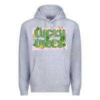 Heather Grey lucky vibes Premium Hoodie - MaliasSmallBusiness