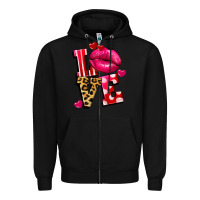 Black love lips Zipper Hoodie - FaDigitalArtStudio