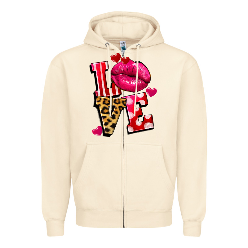 Love Lips Zipper Hoodie by FaDigitalArtStudio | Teevron