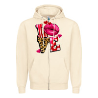 Sandshell love lips Zipper Hoodie - FaDigitalArtStudio