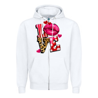 White love lips Zipper Hoodie - FaDigitalArtStudio