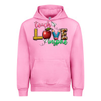 Fuchsia Pink teach love inspire Urban Hoodie - NancyCooperArtShop
