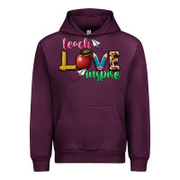 Mauve Wine teach love inspire Urban Hoodie - NancyCooperArtShop