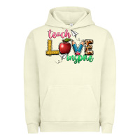 Pigment Pistachio teach love inspire Urban Hoodie - NancyCooperArtShop