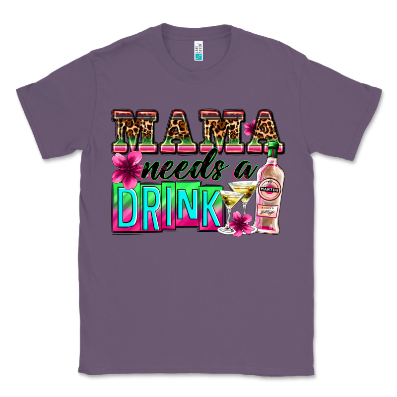 Mama Needs A Drink Classic Tee by Zillion Design Studio | Teevron