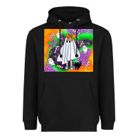 Black cute ghost halloween tumbler Heavyweight Hoodie - BundleAndBundleShop