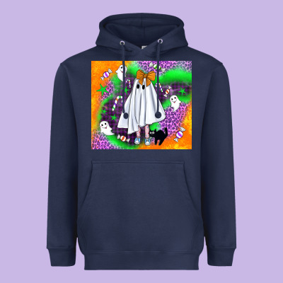 Cute Ghost Halloween Tumbler Heavyweight Hoodie Designed By Bundleandbundleshop