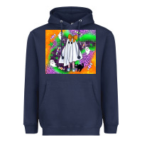 Navy cute ghost halloween tumbler Heavyweight Hoodie - BundleAndBundleShop