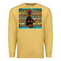 Antique Gold doberman with western background Premium Sweatshirt - Artiststas