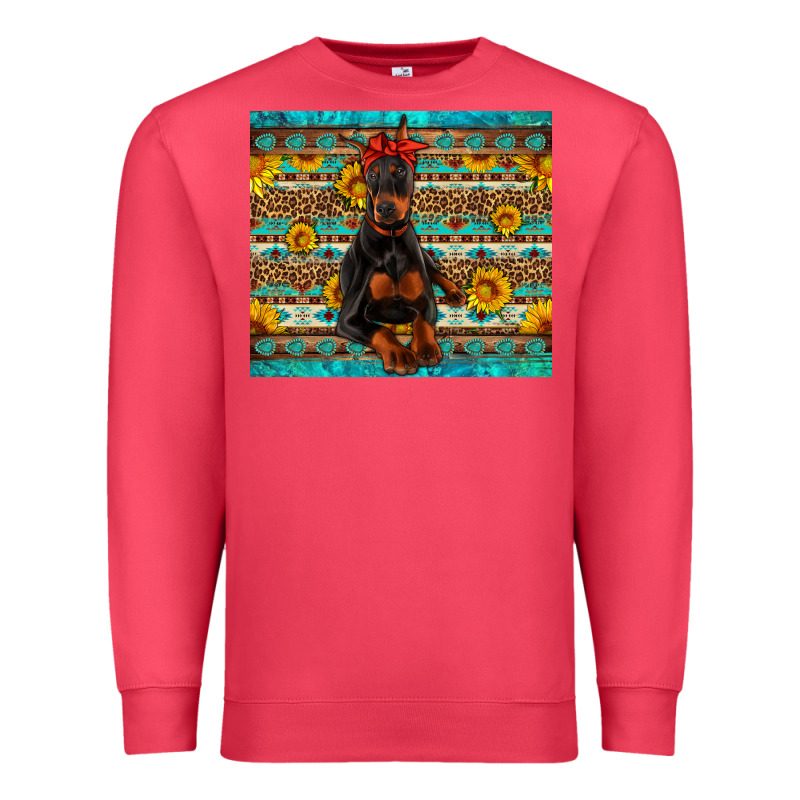 Doberman With Western Background Premium Sweatshirt by Artiststas | Teevron