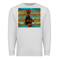 Dove Grey doberman with western background Premium Sweatshirt - Artiststas