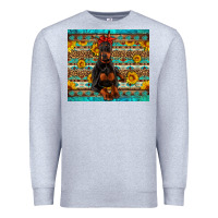 Heather Grey doberman with western background Premium Sweatshirt - Artiststas