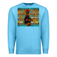 Ocean Blue doberman with western background Premium Sweatshirt - Artiststas