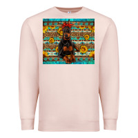 Pale Pink doberman with western background Premium Sweatshirt - Artiststas