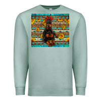 Seafoam doberman with western background Premium Sweatshirt - Artiststas