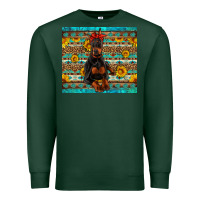 Sports Green doberman with western background Premium Sweatshirt - Artiststas