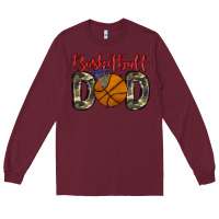 Burgundy basketball dad Long Sleeve Tee - Zillion Design Studio
