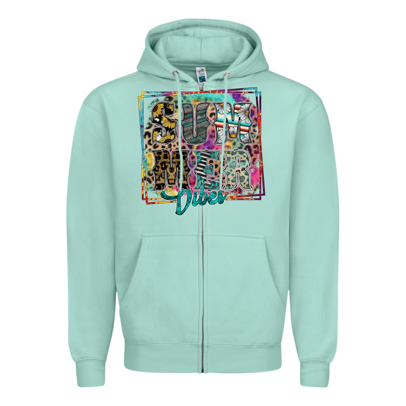 Summer Vibes Zipper Hoodie by SublimationCraftShop | Teevron