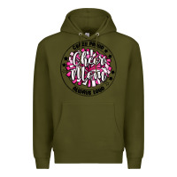 Army Green cheer mom Premium Hoodie - MaliasSmallBusiness