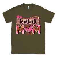 Army Green football mom with leopard Classic Tee - Zillion Design Studio