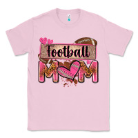 Bubblegum Pink football mom with leopard Classic Tee - Zillion Design Studio