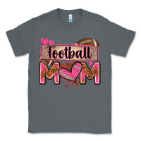 Charcoal Heather football mom with leopard Classic Tee - Zillion Design Studio