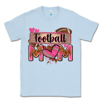 Dusty Blue football mom with leopard Classic Tee - Zillion Design Studio