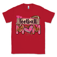 Red football mom with leopard Classic Tee - Zillion Design Studio