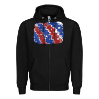 Black Patriotic tie dye background Zipper Hoodie - CowGirlArtShop