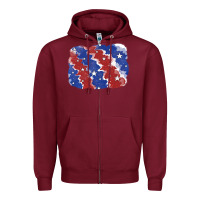 Burgundy Patriotic tie dye background Zipper Hoodie - CowGirlArtShop