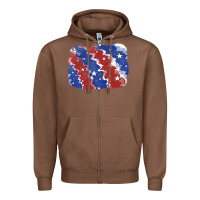 Chestnut Patriotic tie dye background Zipper Hoodie - CowGirlArtShop
