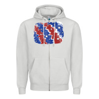 Dove Grey Patriotic tie dye background Zipper Hoodie - CowGirlArtShop